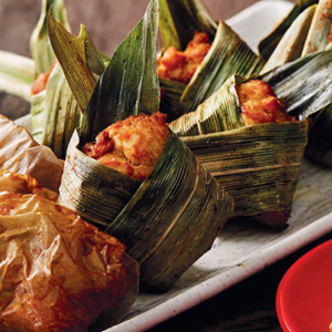 Knot Of Longevity Pandan Wrapped Chicken